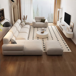Cloud Flexible L-Shape Sofa Set Beige Left Right Corner for Living Room