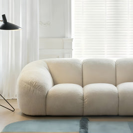 Cloud Straight Sofa Set Off-White 2-4 Seats for Living Room