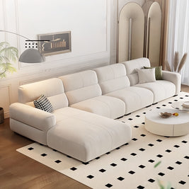 Cloud Flexible L-Shape Sofa Set Beige Left Right Corner for Living Room