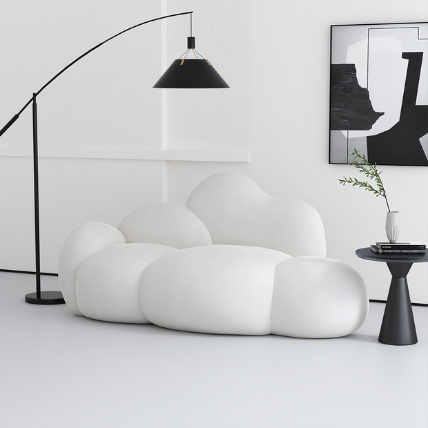 Cloud Straight Sofa Set Off-White Enhanced 1-3 Seats for Living Room