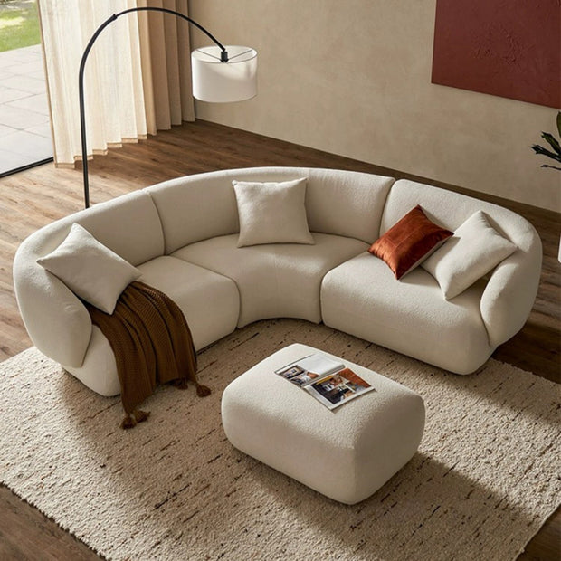 Cloud Modular Corner Sofa Set Off-White for Living Room
