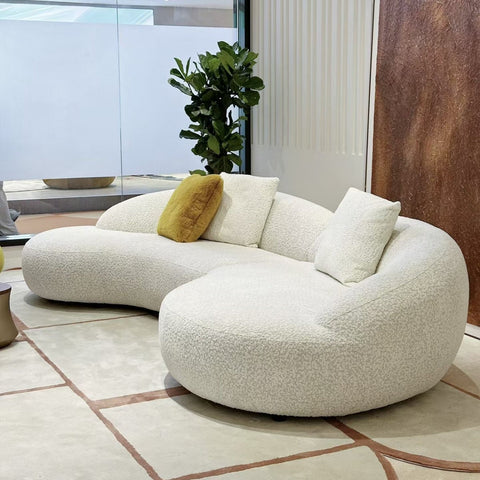 Arc Sofa Set Beige 2-4 Seats for Living Room