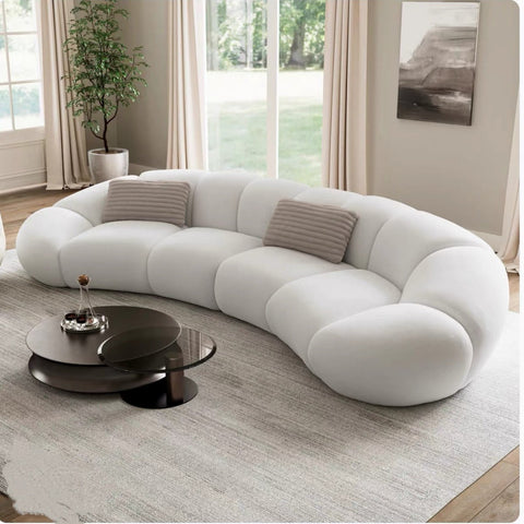 Cloud Straight Sofa Set Off-White Complete 1-4 Seats for Living Room