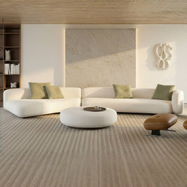 Arc Sofa Set Beige 2-5 Seater L-Shape Corner Sofa