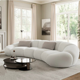 Cloud Straight Sofa Set Off-White Complete 1-4 Seats for Living Room