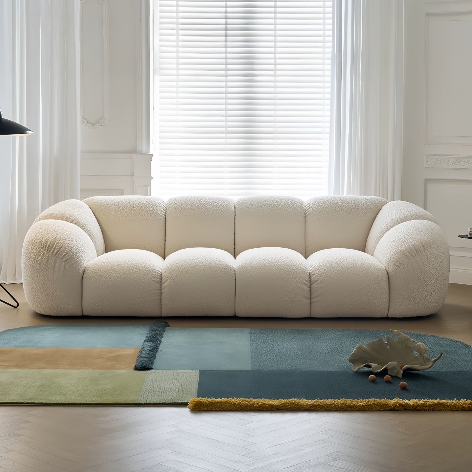 Cloud Straight Sofa Set Off-White 2-4 Seats for Living Room