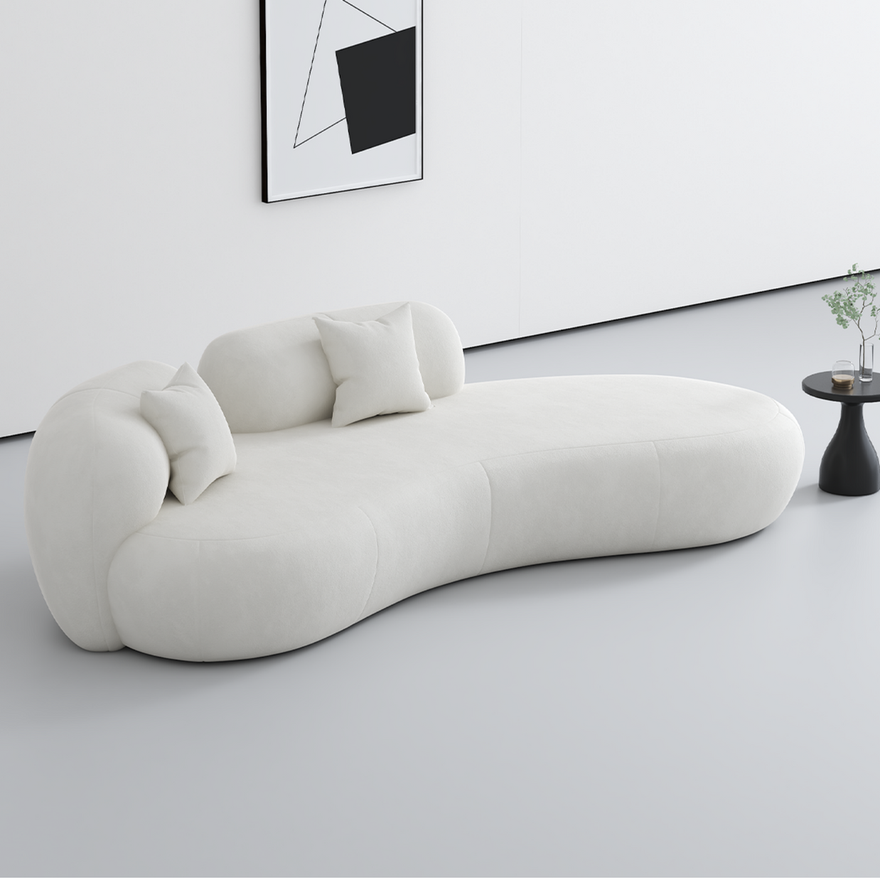 Cloud Straight Sofa Set Off-White 1-4 Seats for Living Room