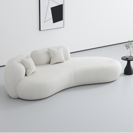 Cloud Straight Sofa Set Off-White 1-4 Seats for Living Room