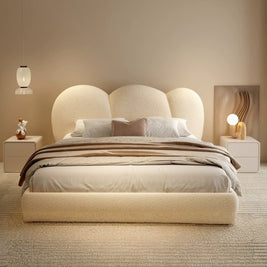 Aspen Fleece Lamb Wool Upholstered Premium Bed