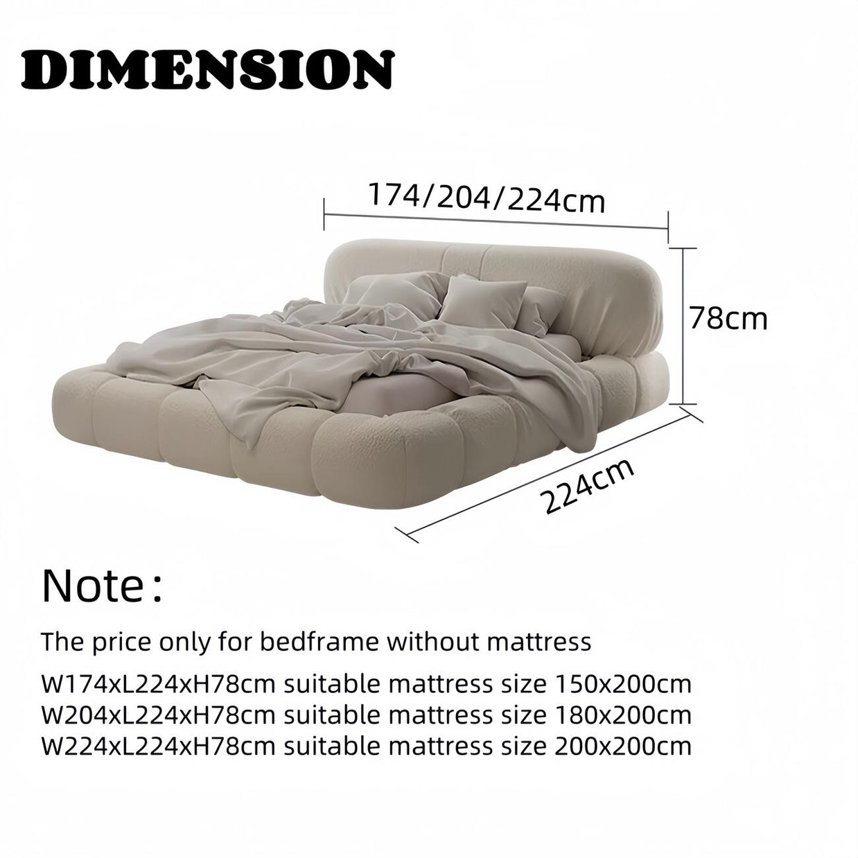 Milan Serenity Minimalist Fleece Storage Bed