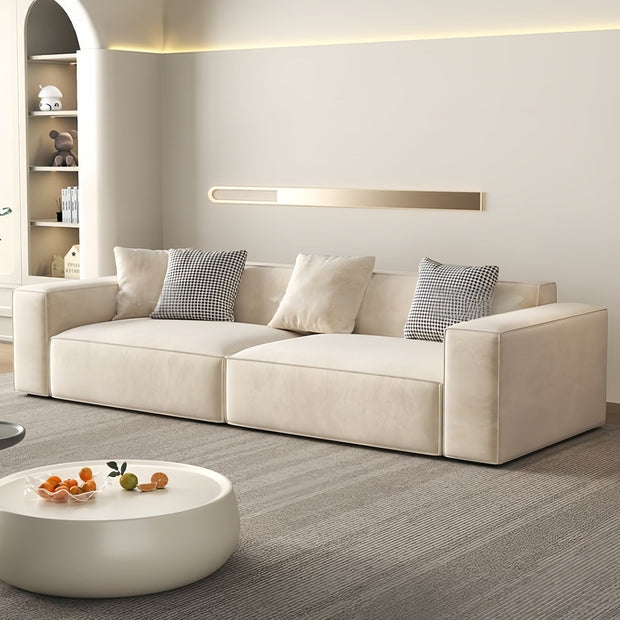 Cloud Versatile Sofa Set Beige Footstool to L-Shape for Living Room