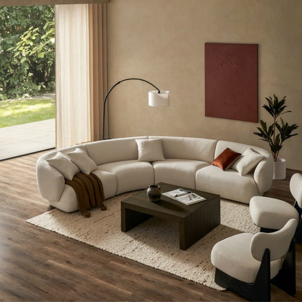 Cloud Modular Corner Sofa Set Off-White for Living Room