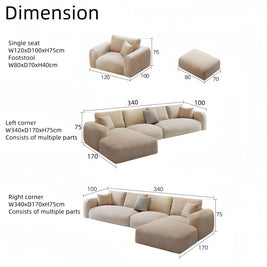 Plush L Shape Ultra Soft Comfortable Sofa