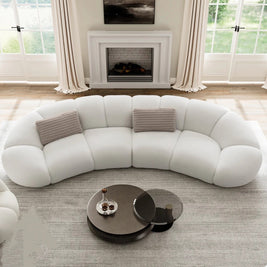Cloud Straight Sofa Set Off-White Complete 1-4 Seats for Living Room