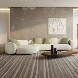 Arc Sofa Set Beige 2-5 Seater L-Shape Corner Sofa