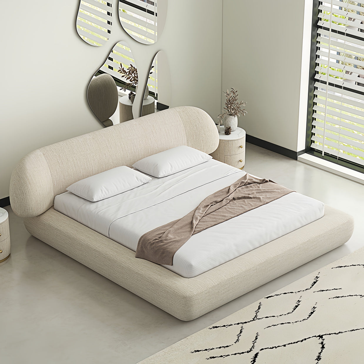 Cozy Fleece Upholstered Premium Bed