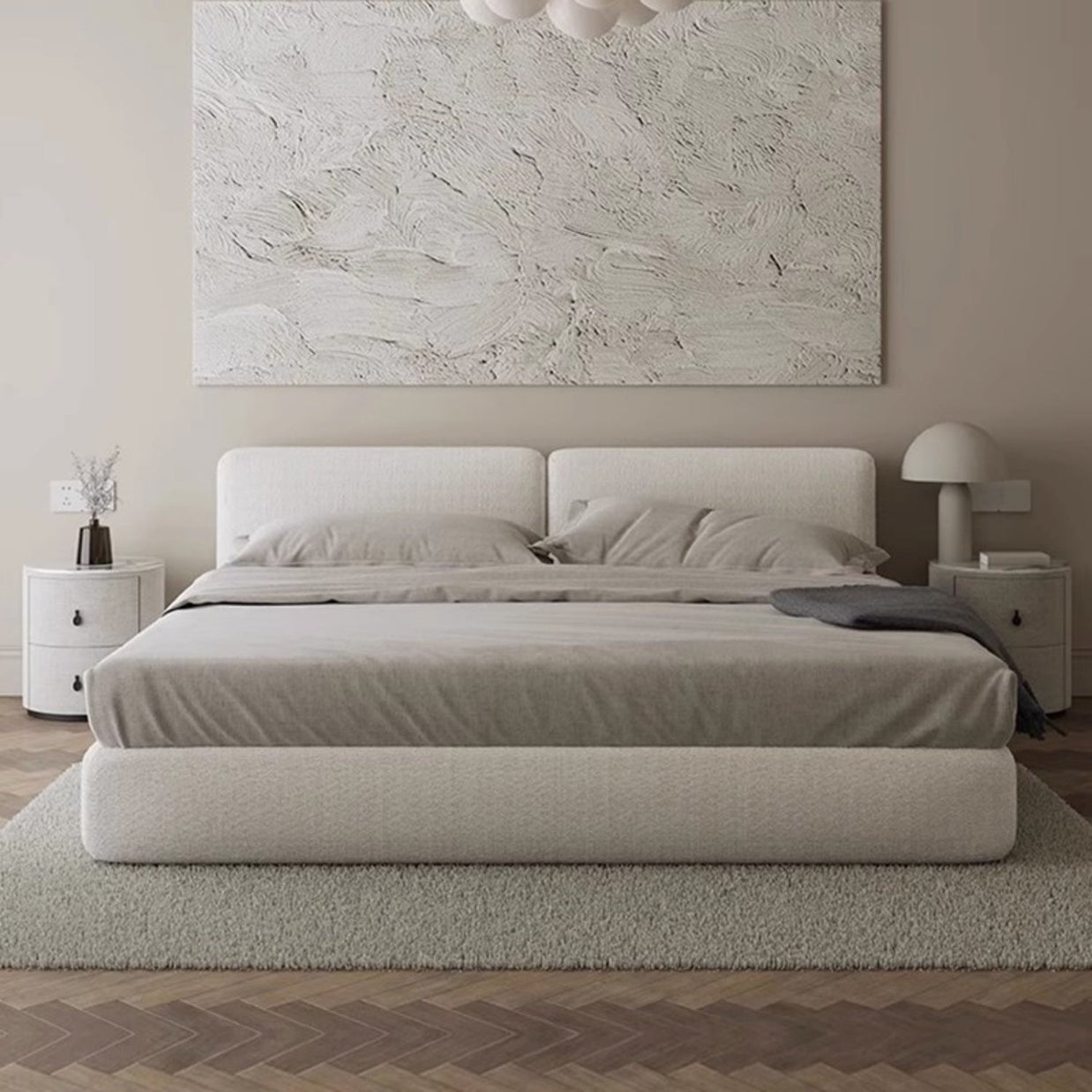 Florence Modern Linen Upholstered Bed