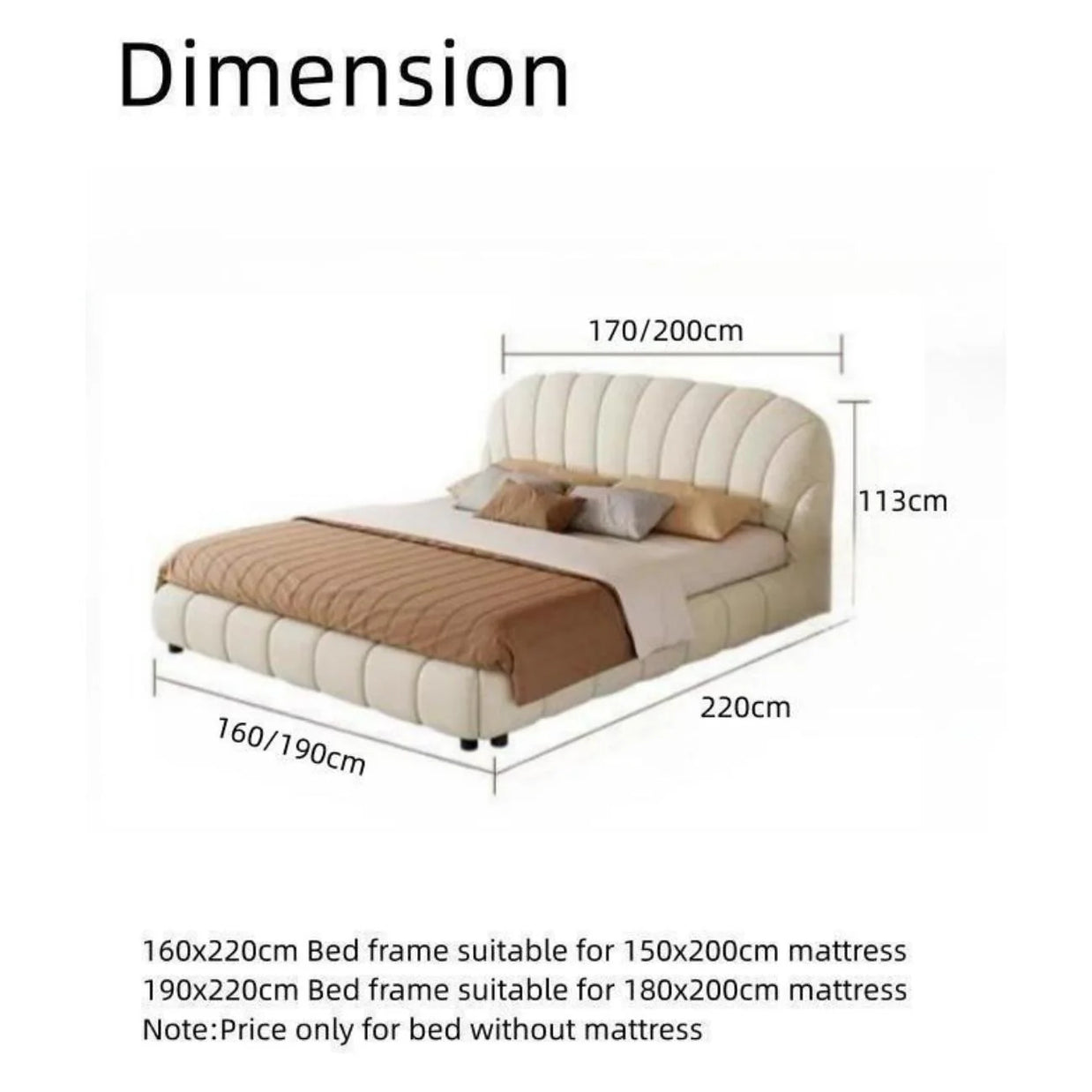 Light Luxury Furniture Modern Bed Frame