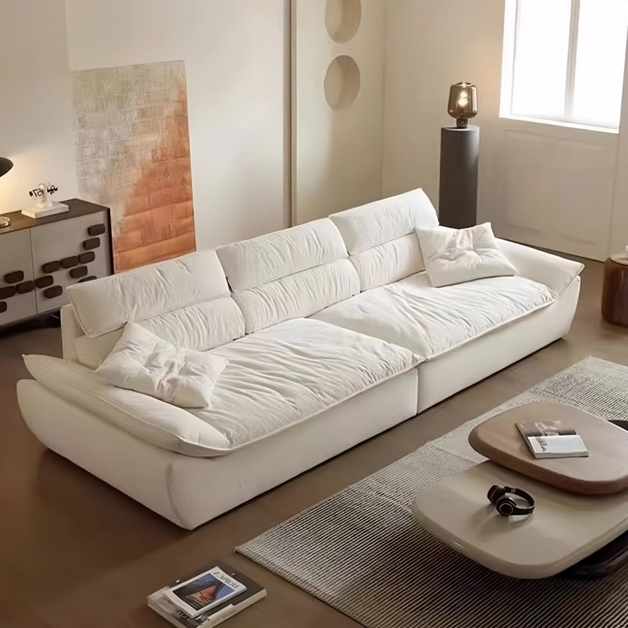 Cloud Multi L-Shape Sofa Set Off-White 1-3 Seats for Living Room