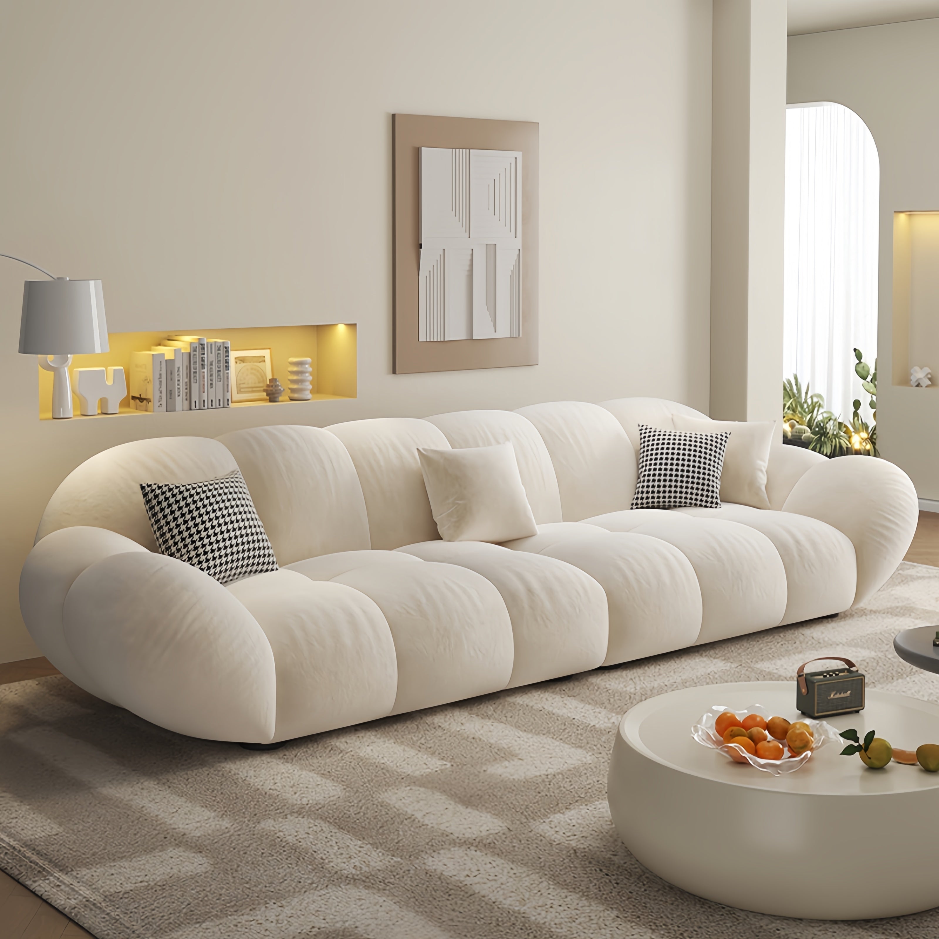 Petal Wave Sofa Customizable 1-4 Seater Curved