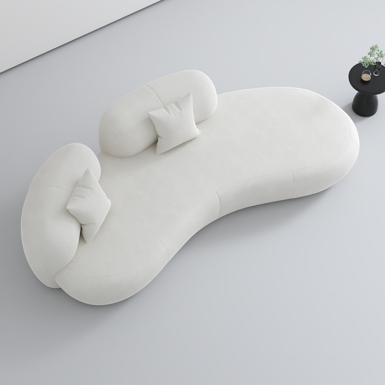 Cloud Straight Sofa Set Off-White 1-4 Seats for Living Room