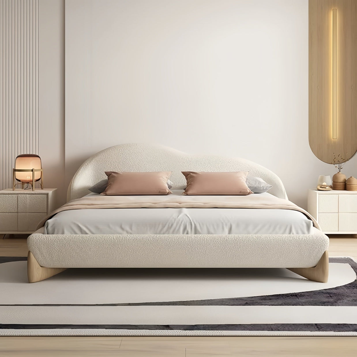 Oslo Lamb Wool Upholstered Premium Bed