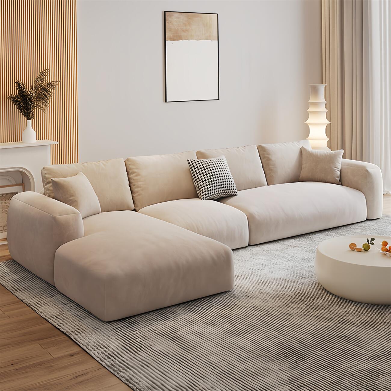 Plush L Shape Ultra Soft Comfortable Sofa