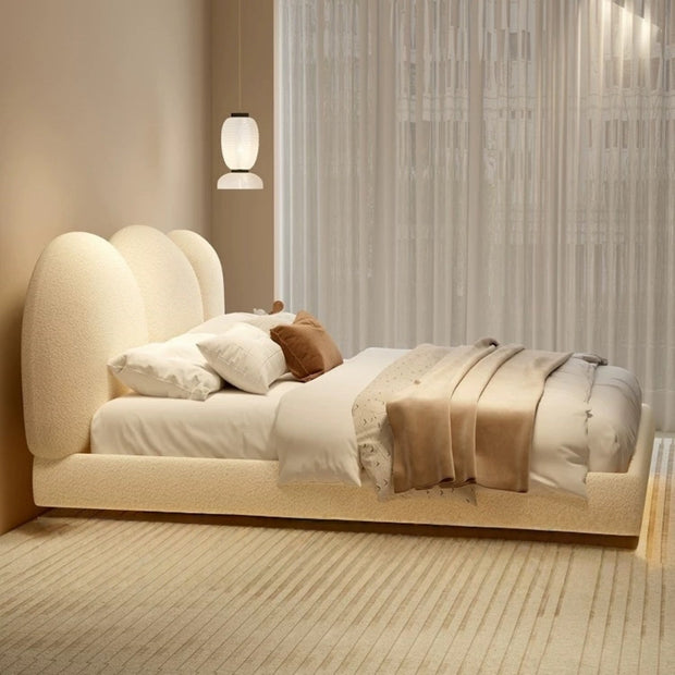 Aspen Fleece Lamb Wool Upholstered Premium Bed