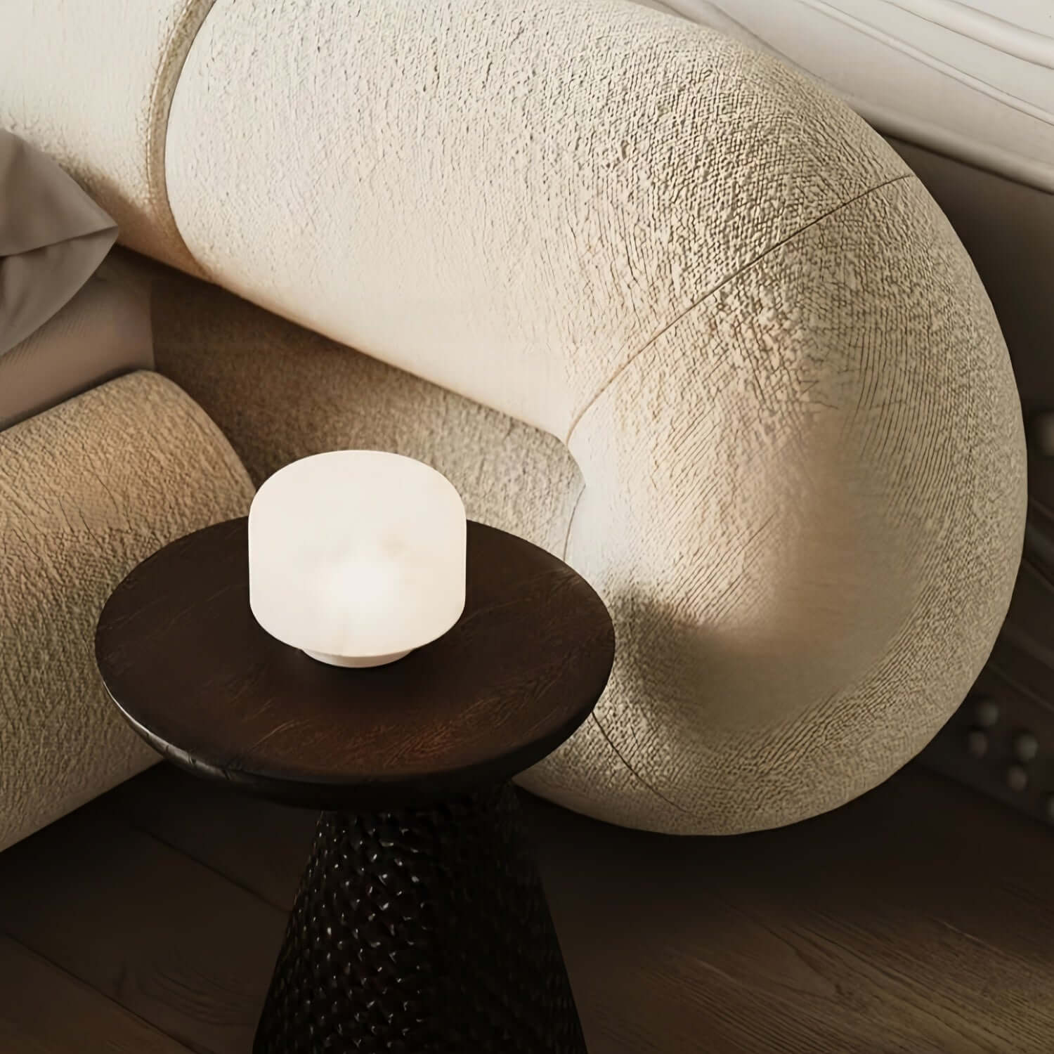 Geneva Modern Fleece Upholstered Bed