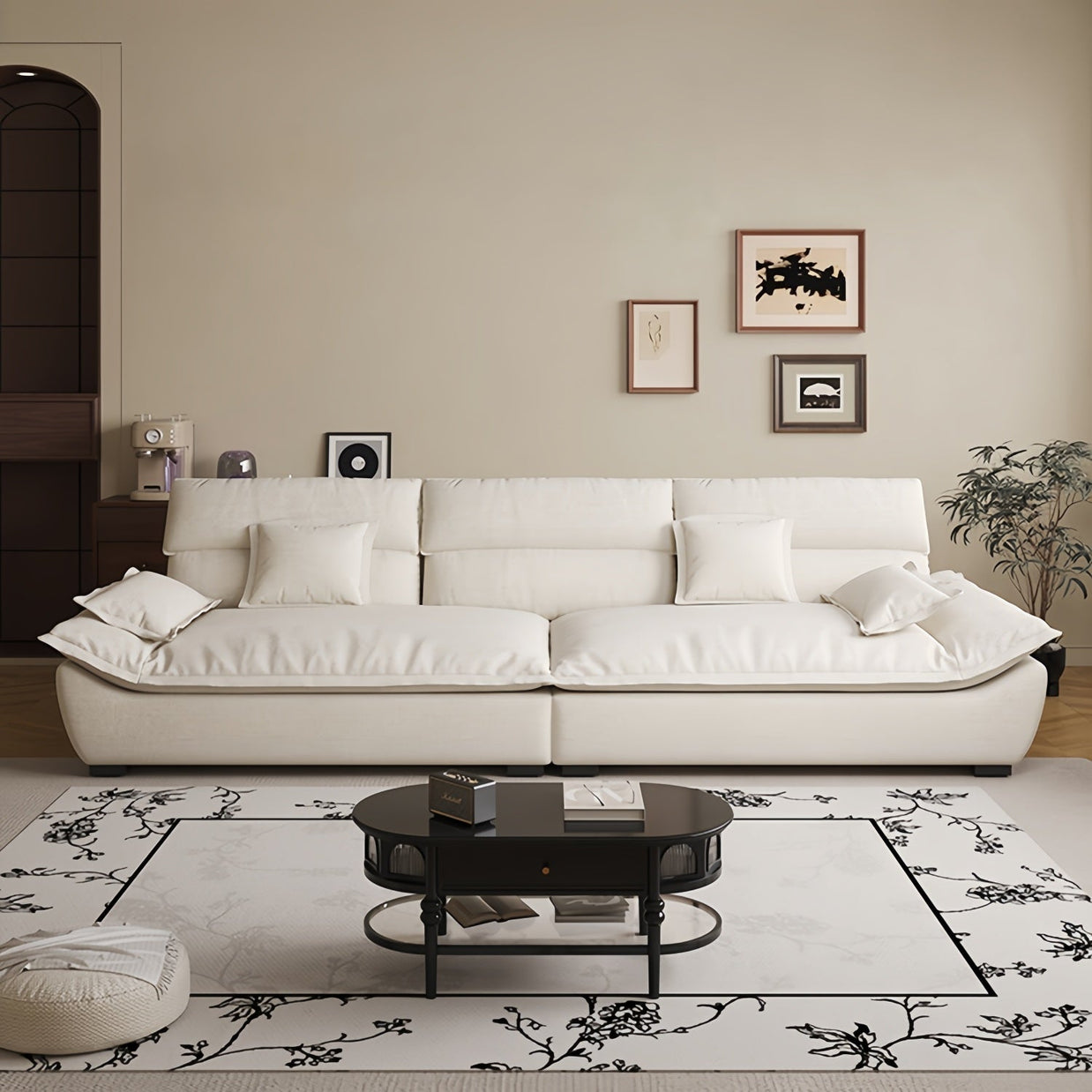 Cloud Multi L-Shape Sofa Set Off-White 1-3 Seats for Living Room