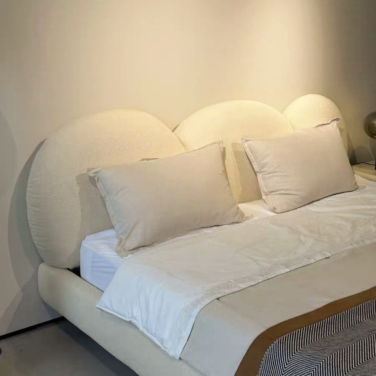 Aspen Fleece Lamb Wool Upholstered Premium Bed