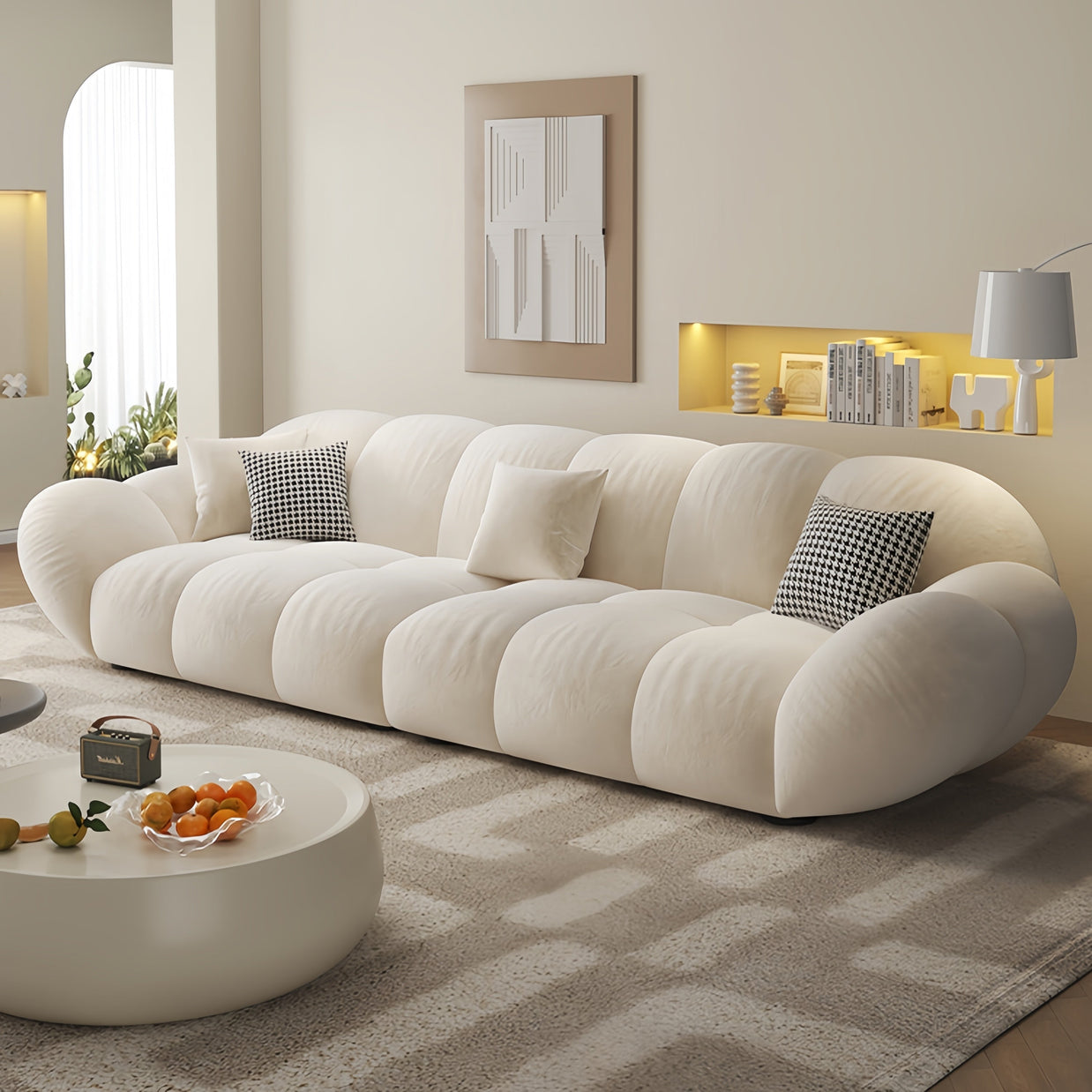 Petal Wave Sofa Customizable 1-4 Seater Curved