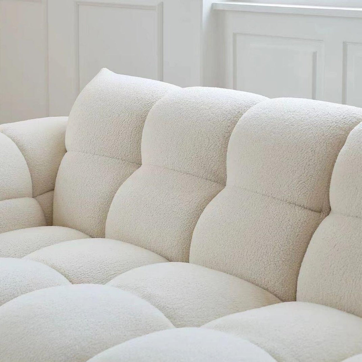 Cloud Straight Sofa Set Off-White Plus 1-4 Seats for Living Room