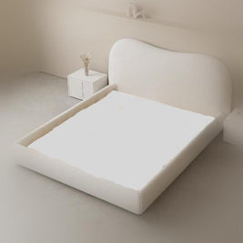 Cozy Cocoon Upholstered Premium Off White Color Bed