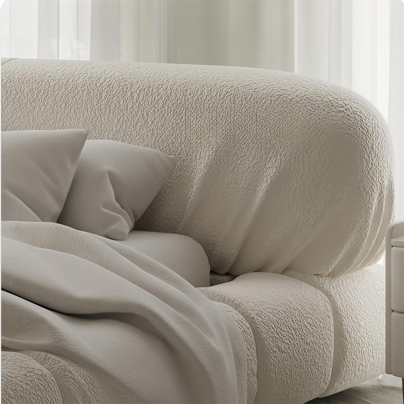 Milan Serenity Minimalist Fleece Storage Bed