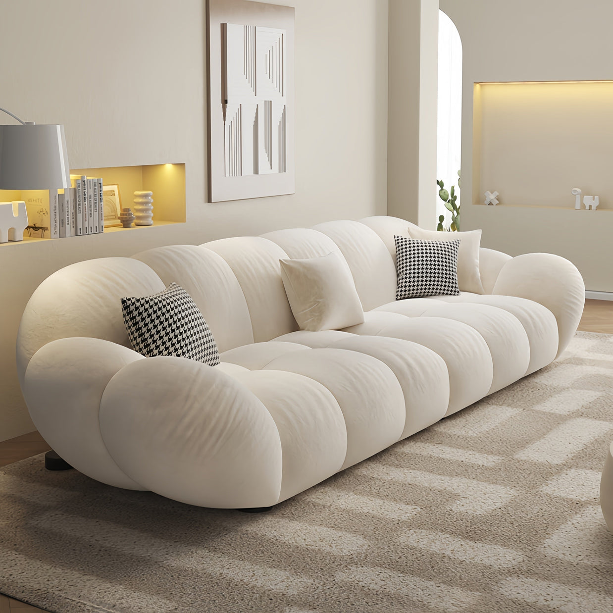 Petal Wave Sofa Customizable 1-4 Seater Curved