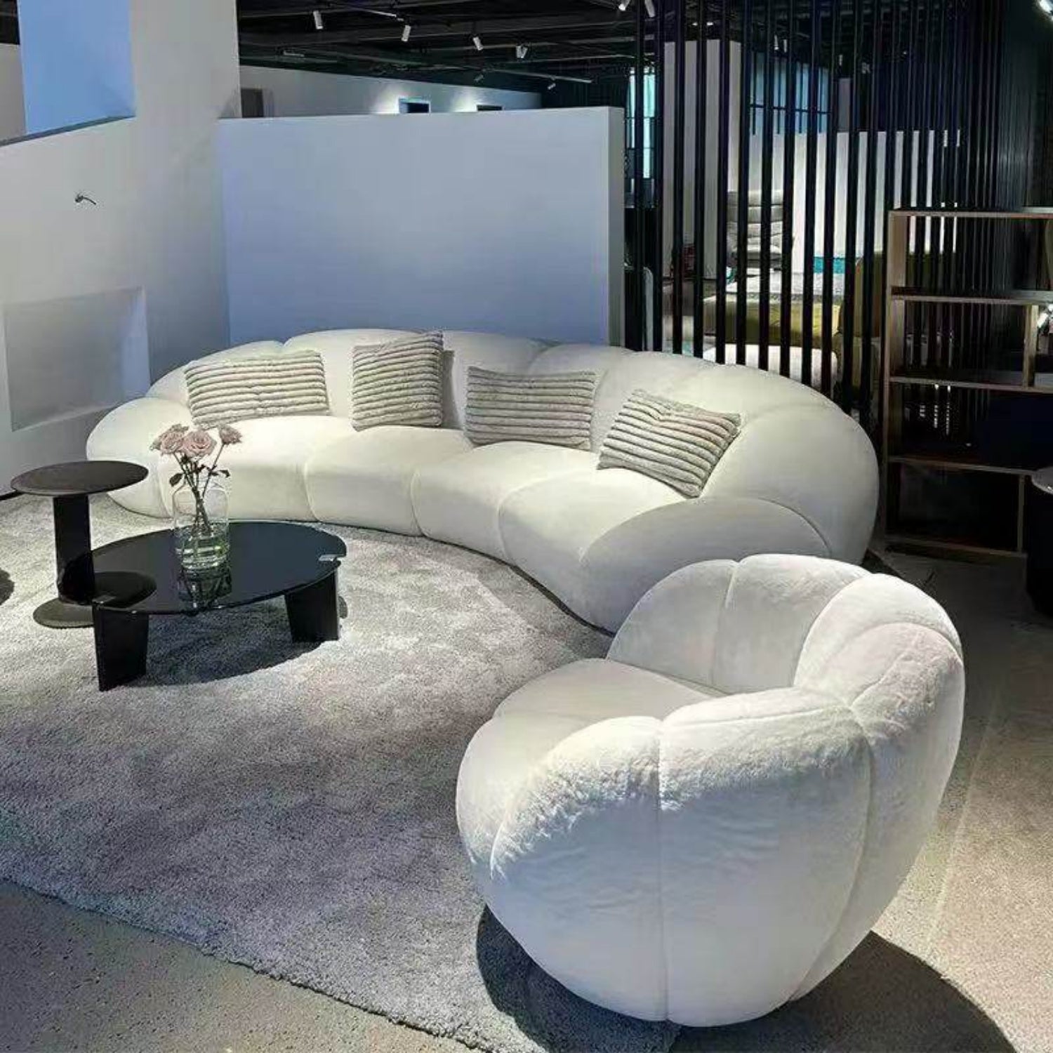 Cloud Straight Sofa Set Off-White Complete 1-4 Seats for Living Room