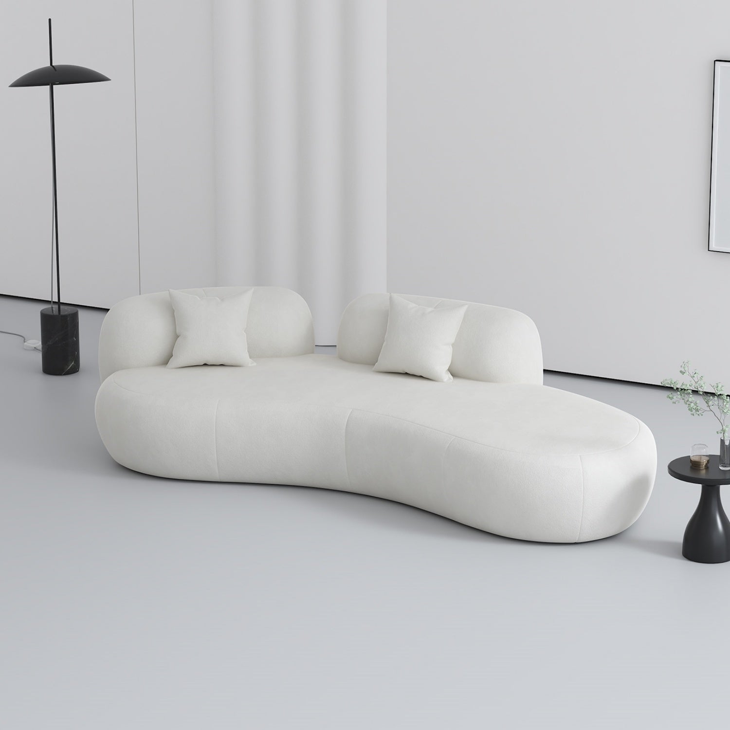 Cloud Straight Sofa Set Off-White 1-4 Seats for Living Room