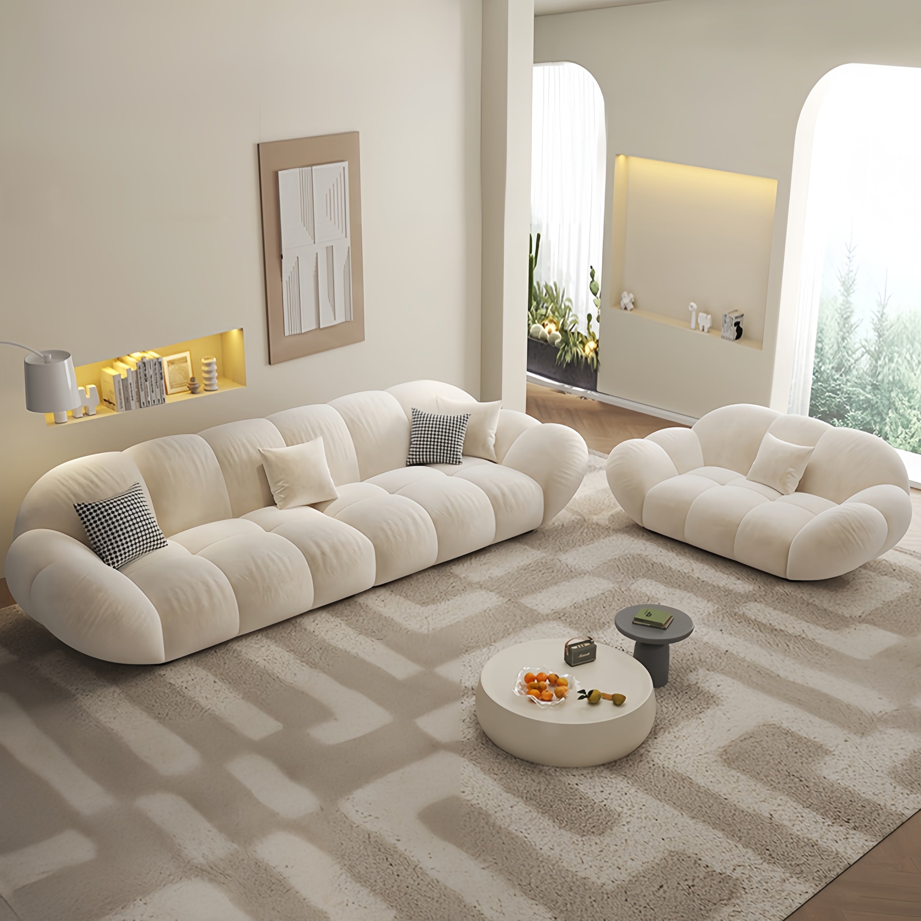 Petal Wave Sofa Customizable 1-4 Seater Curved