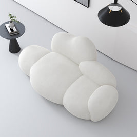 Cloud Straight Sofa Set Off-White Enhanced 1-3 Seats for Living Room