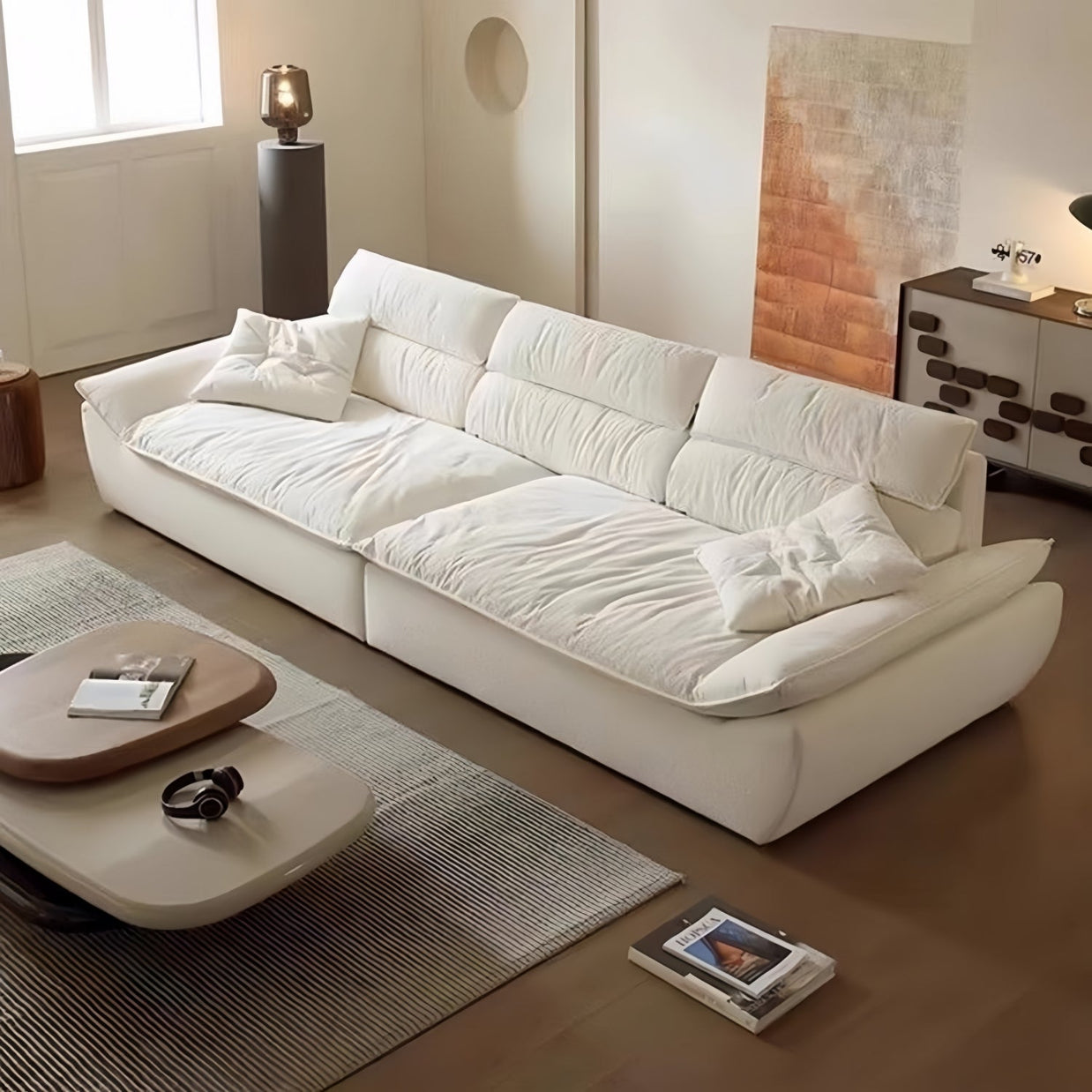Cloud Multi L-Shape Sofa Set Off-White 1-3 Seats for Living Room