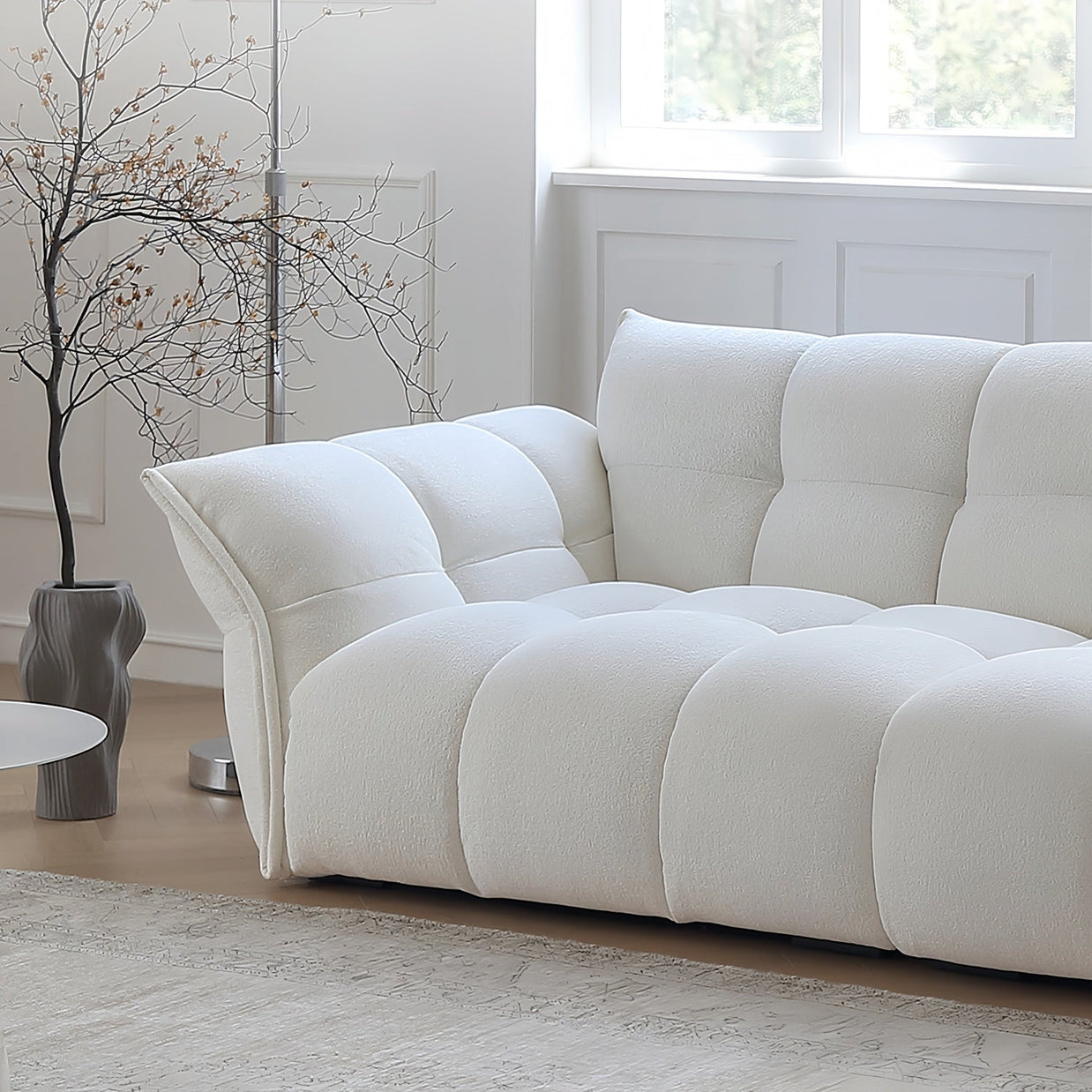 Cloud Straight Sofa Set Off-White Plus 1-4 Seats for Living Room