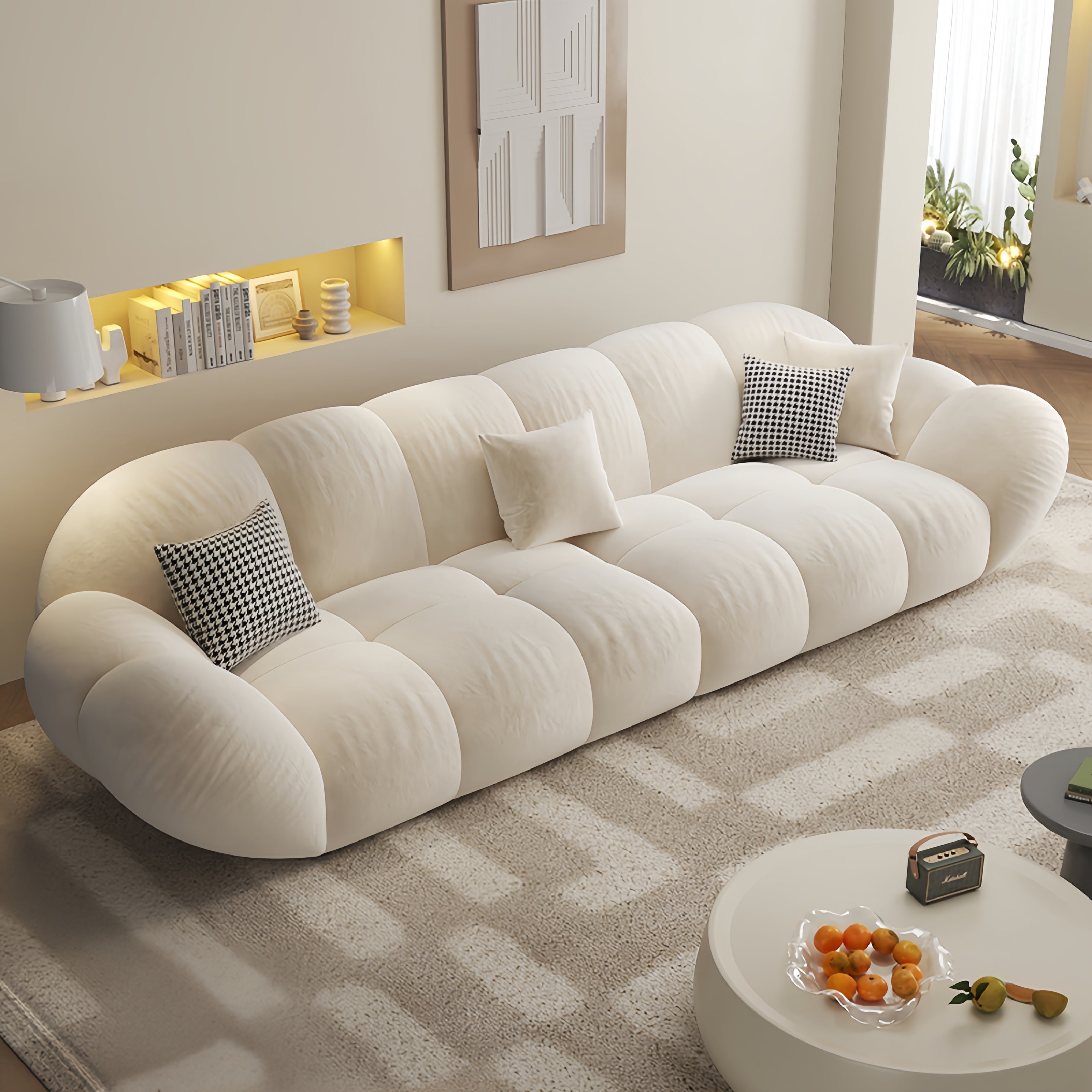 Petal Wave Sofa Customizable 1-4 Seater Curved