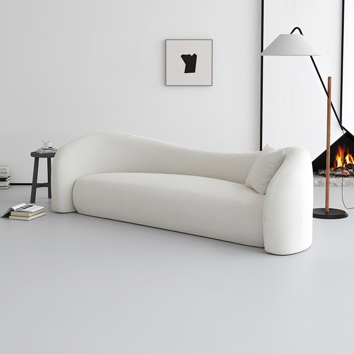 Cloud Straight Sofa Set Off-White Standard 1-3 Seats for Living Room