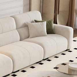 Cloud Flexible L-Shape Sofa Set Beige Left Right Corner for Living Room