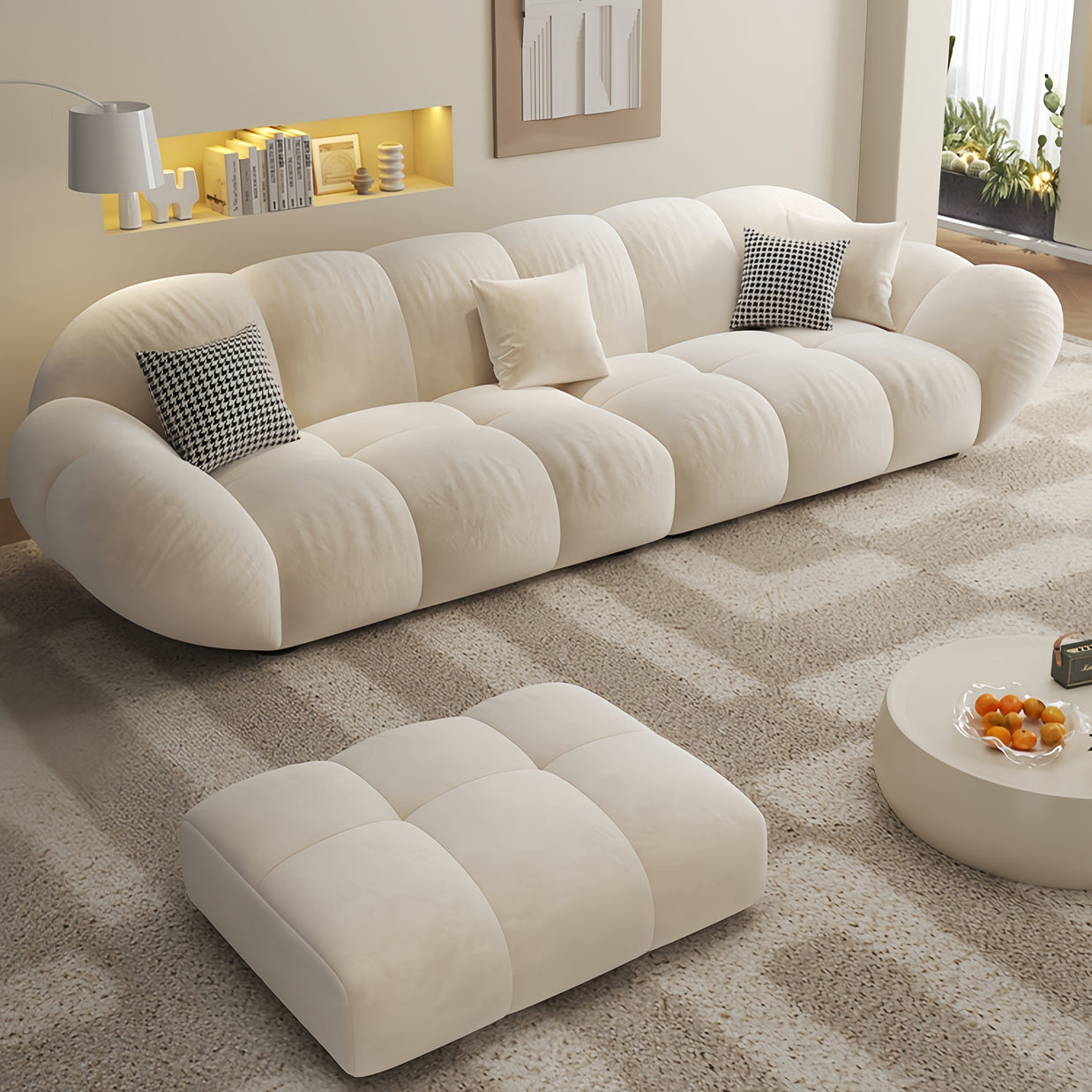 Petal Wave Sofa Customizable 1-4 Seater Curved