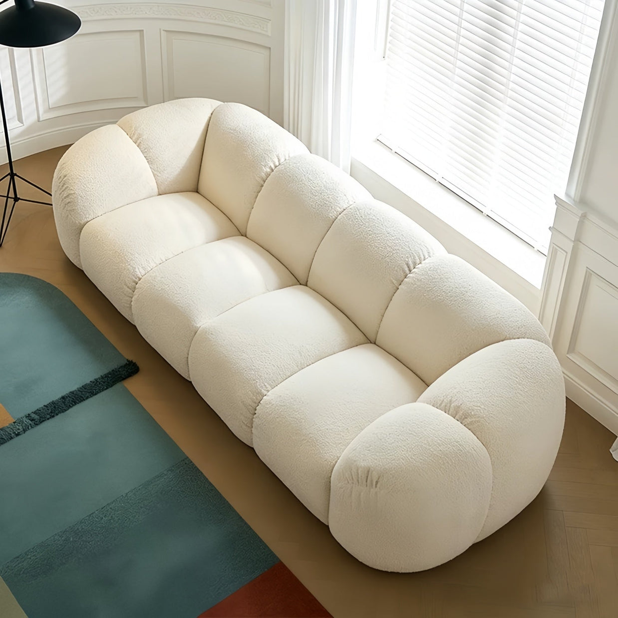 Cloud Straight Sofa Set Off-White 2-4 Seats for Living Room