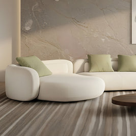 Arc Sofa Set Beige 2-5 Seater L-Shape Corner Sofa