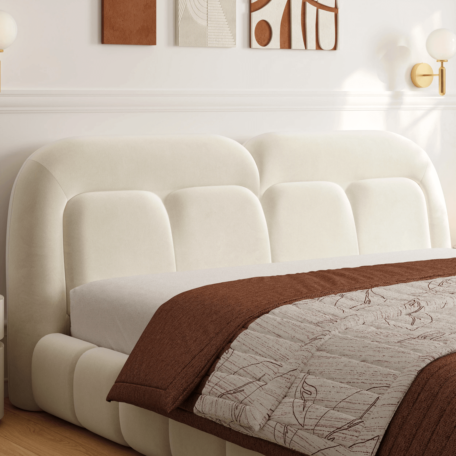Zurich Nest Fleece Upholstered Premium Bed