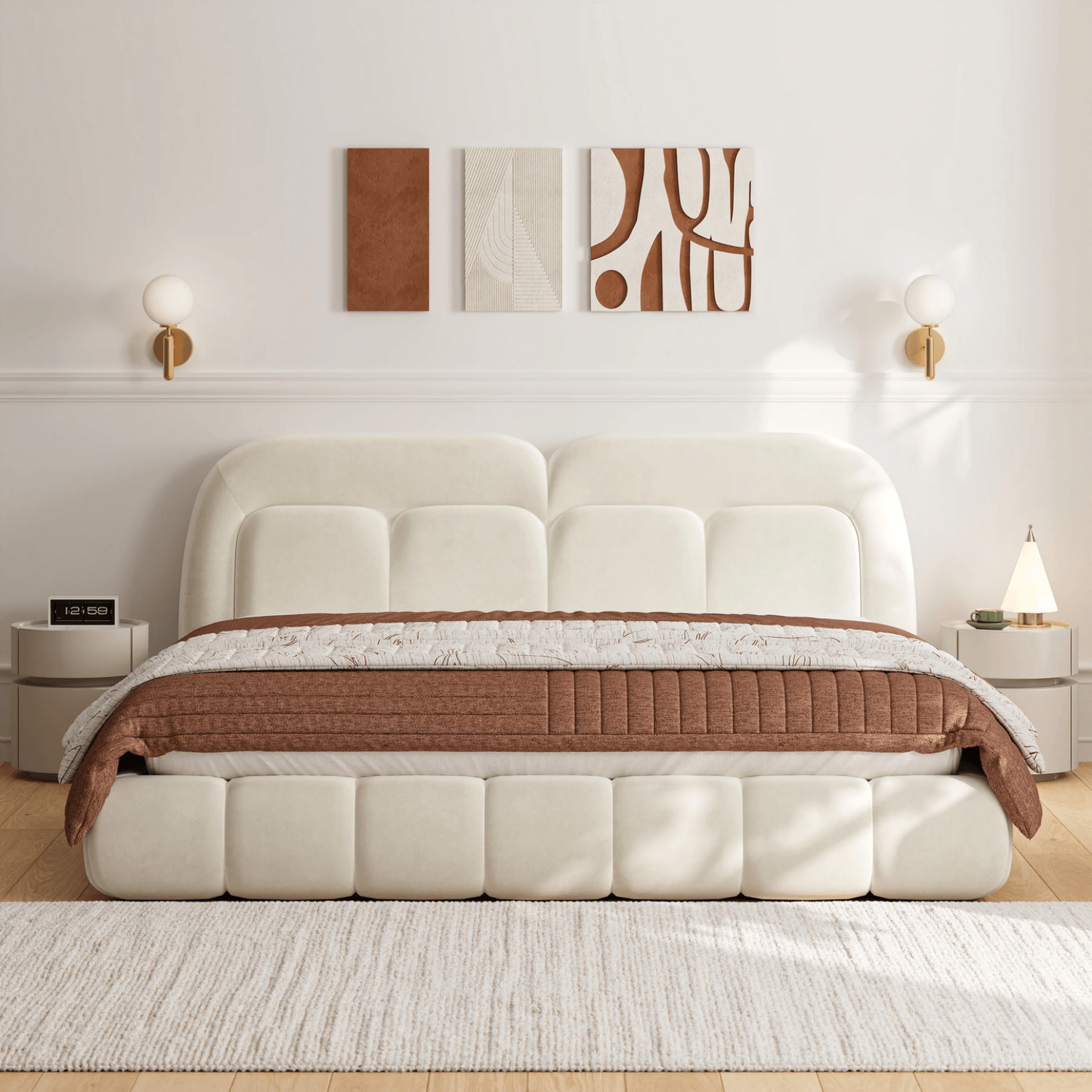 Zurich Nest Fleece Upholstered Premium Bed